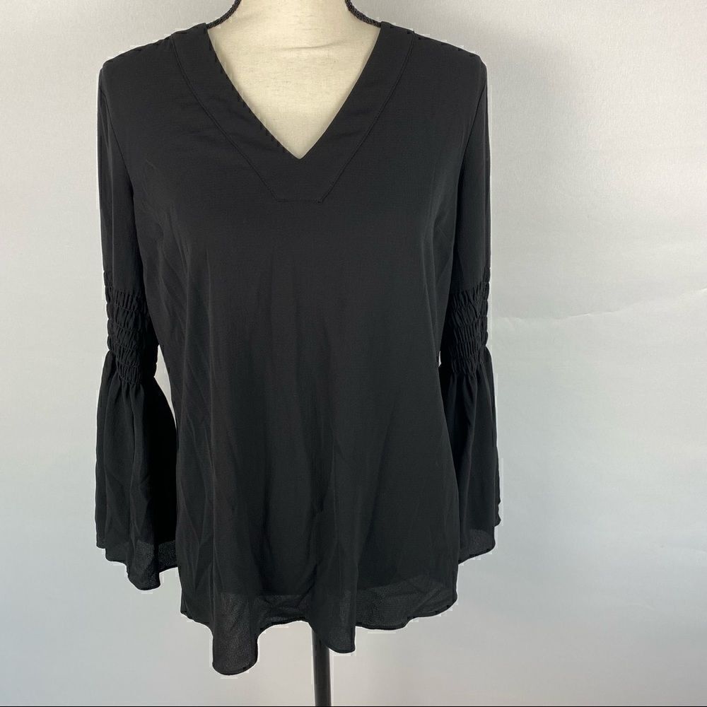 Michael Michael Kors Black Bell Sleeve Blouse